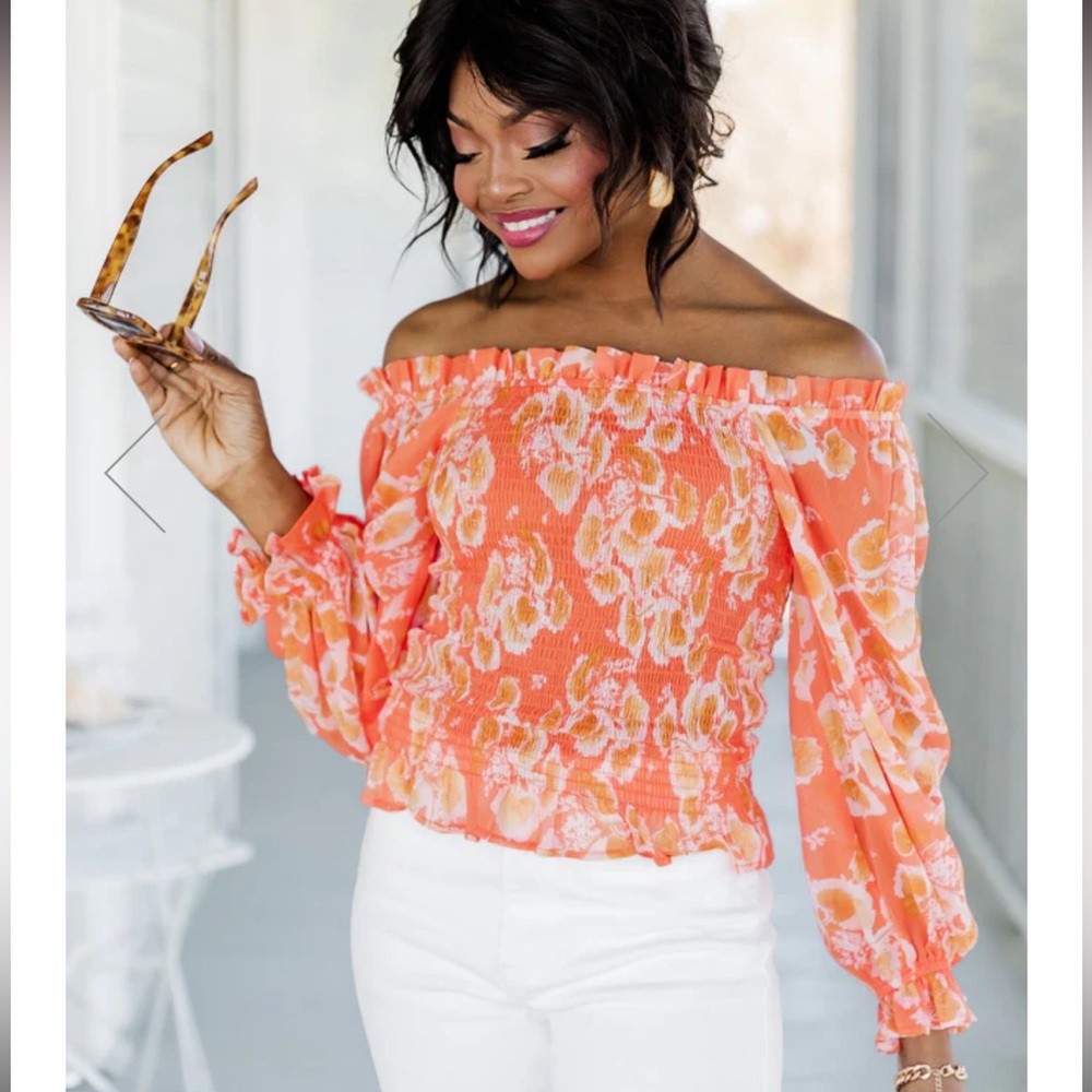 Pink lily blouse